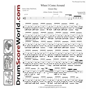Green Day - When I Come Around | Drum Sheet
